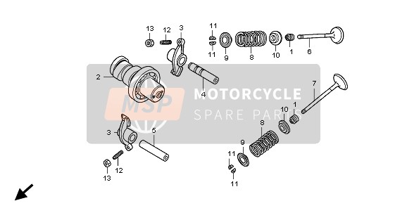 Honda SH150S 2011 CAMSHAFT & VALVE for a 2011 Honda SH150S